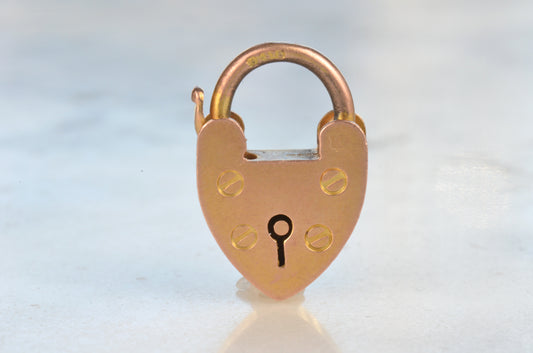 Rosy Gold Heart Padlock Clasp 1903
