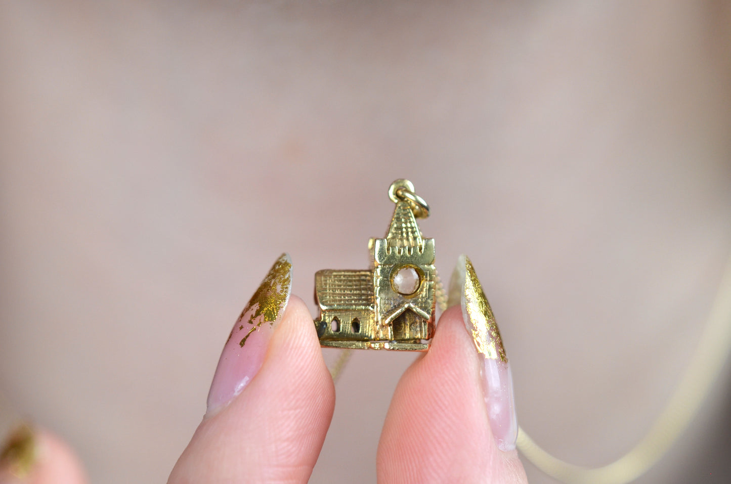 Romantic Vintage Chapel of Secrets Charm