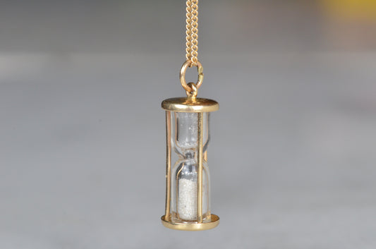 Silver Sands Vintage Hourglass Charm