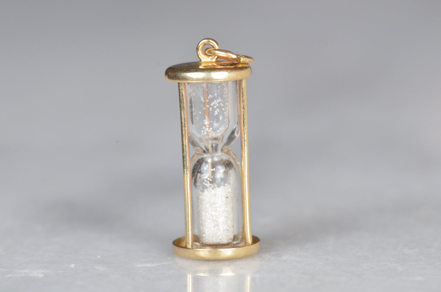 Silver Sands Vintage Hourglass Charm