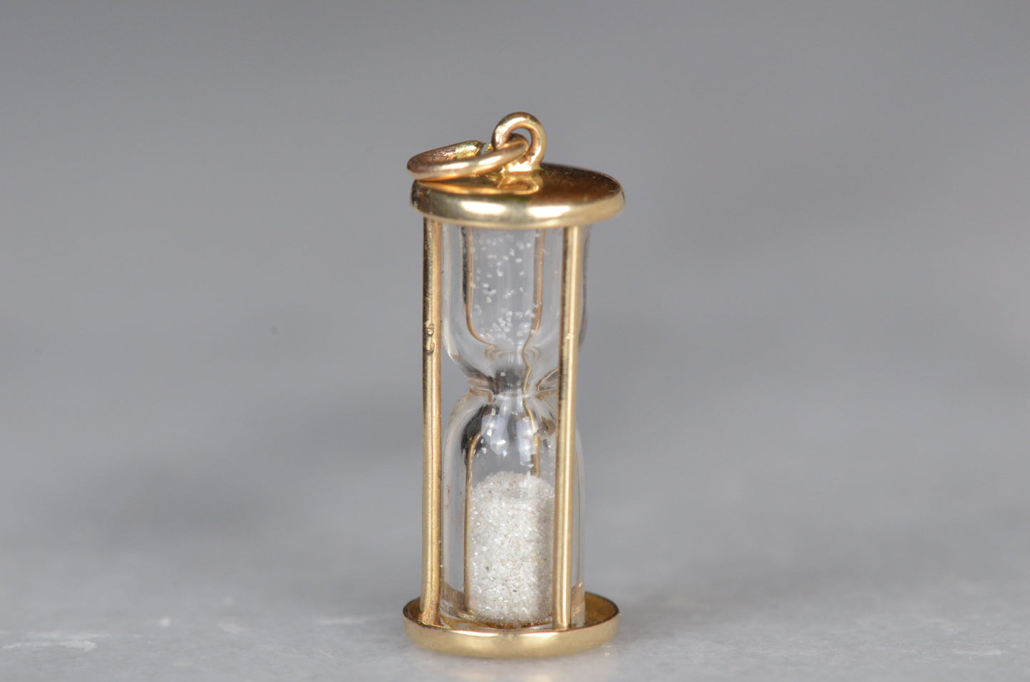 Silver Sands Vintage Hourglass Charm