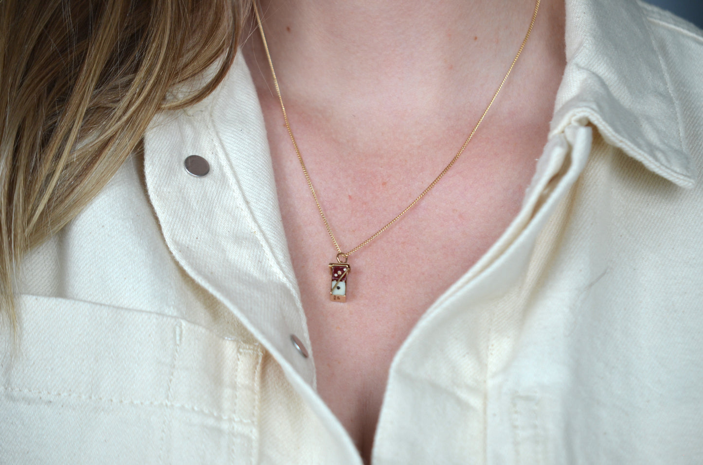 Playful Vintage Mini Dice Charm