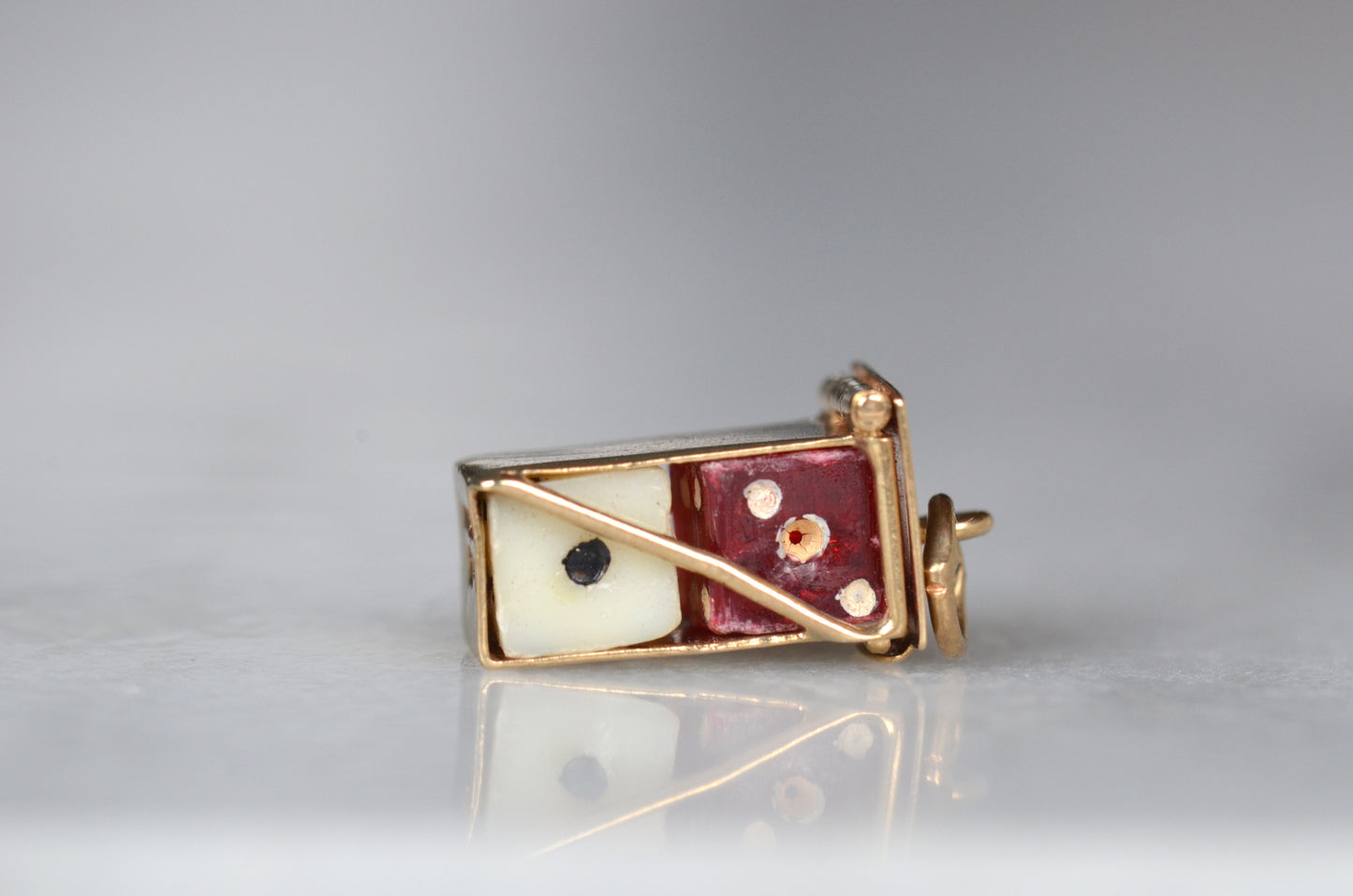 Playful Vintage Mini Dice Charm