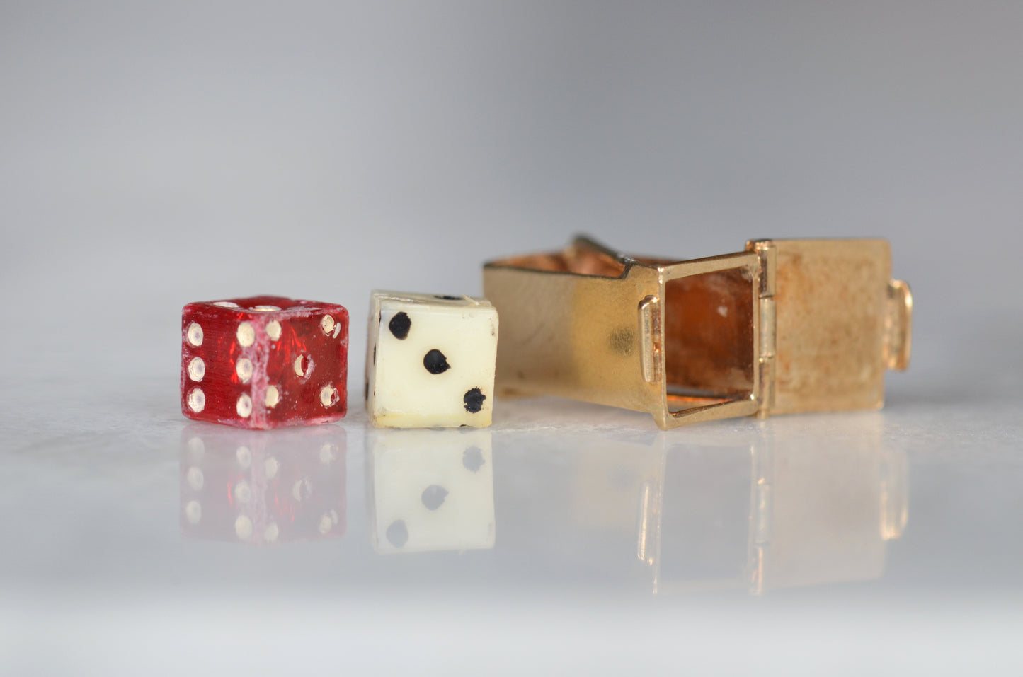 Playful Vintage Mini Dice Charm