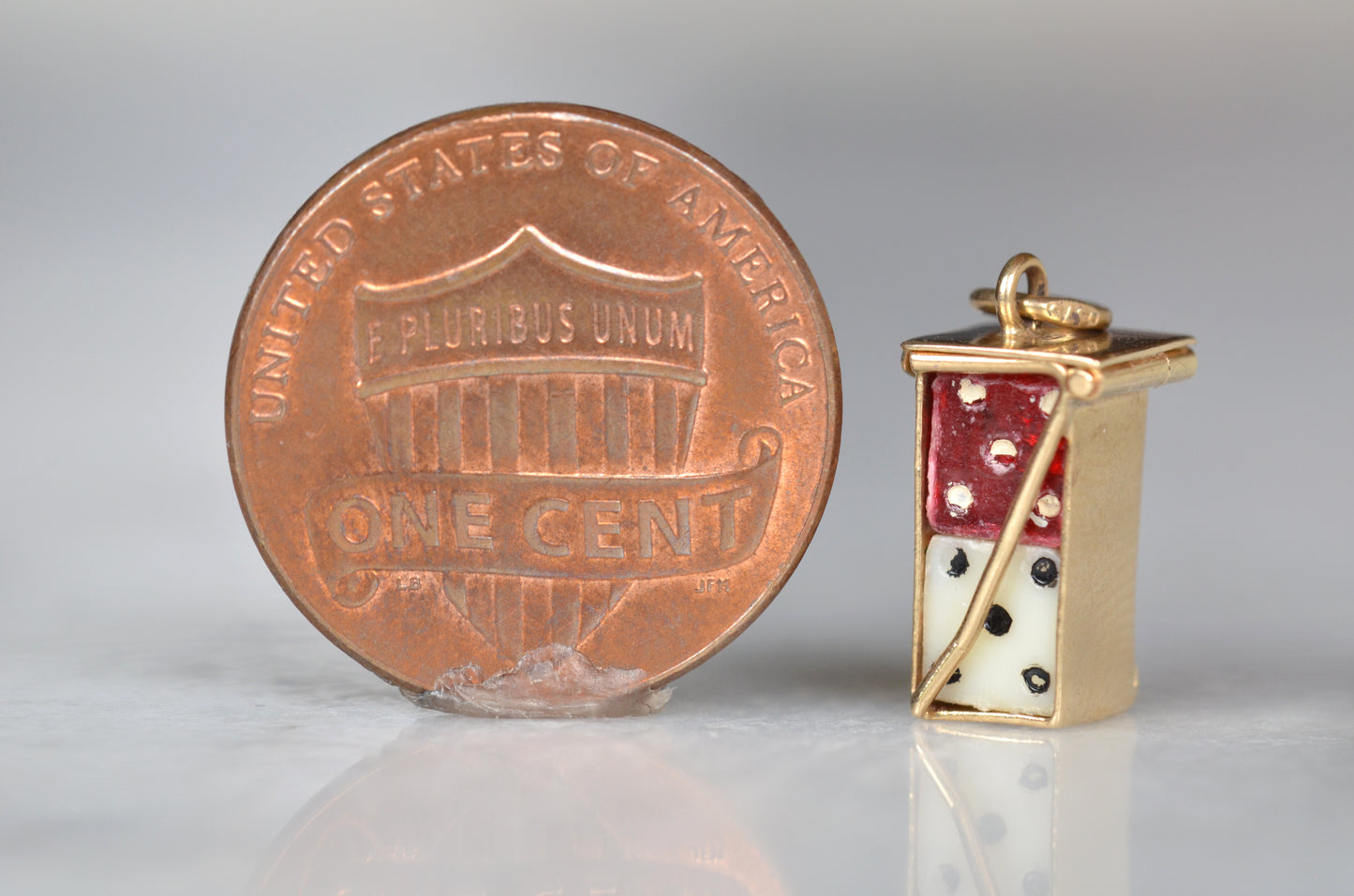 Playful Vintage Mini Dice Charm