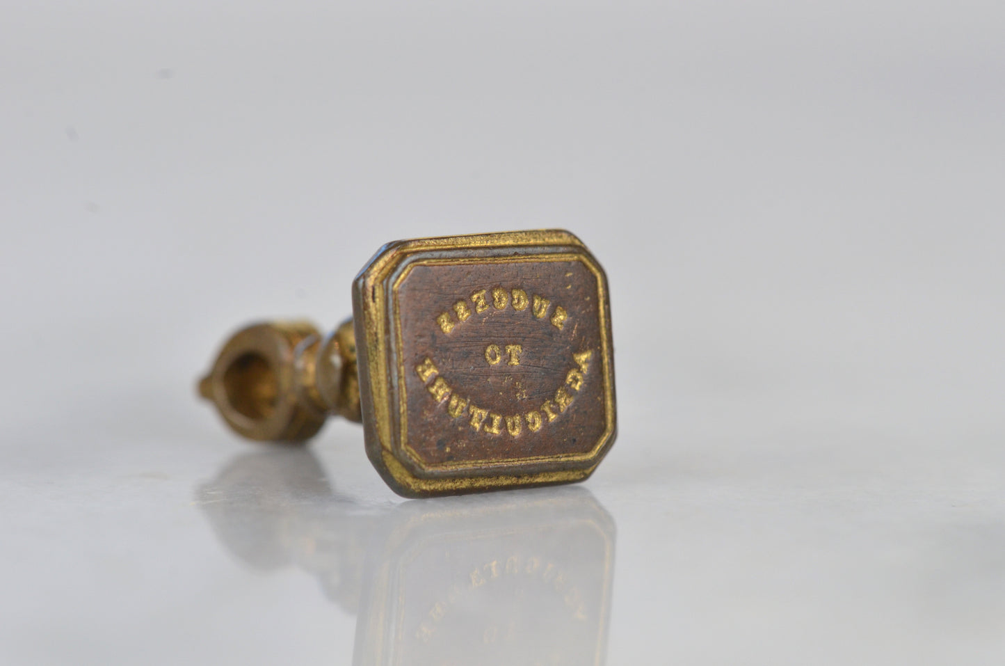 Gilt "Success To Agriculture" Seal Fob