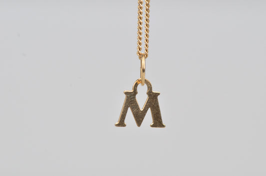 Tiny Gold M Charm