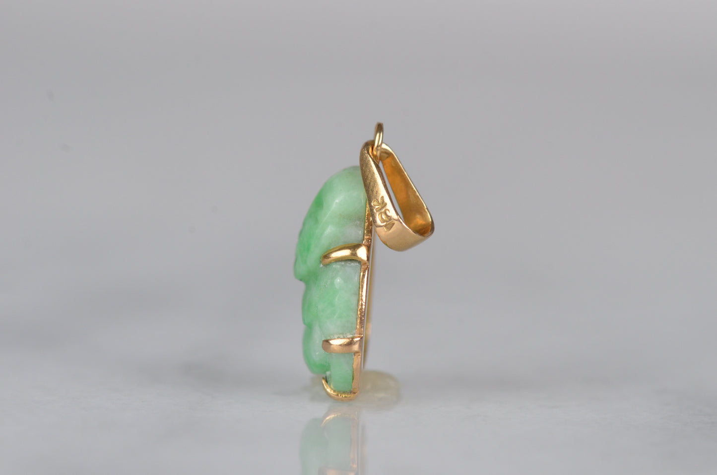Charming Vintage Jade Buddha Pendant