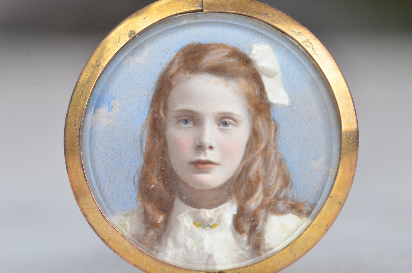 Minimal Antique Glass Locket