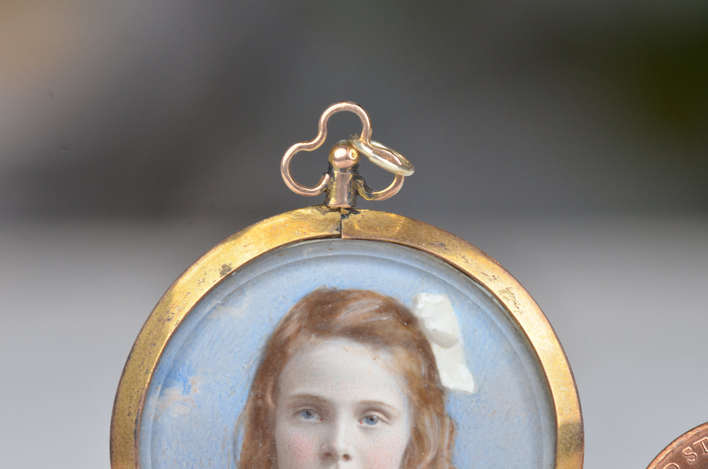 Minimal Antique Glass Locket