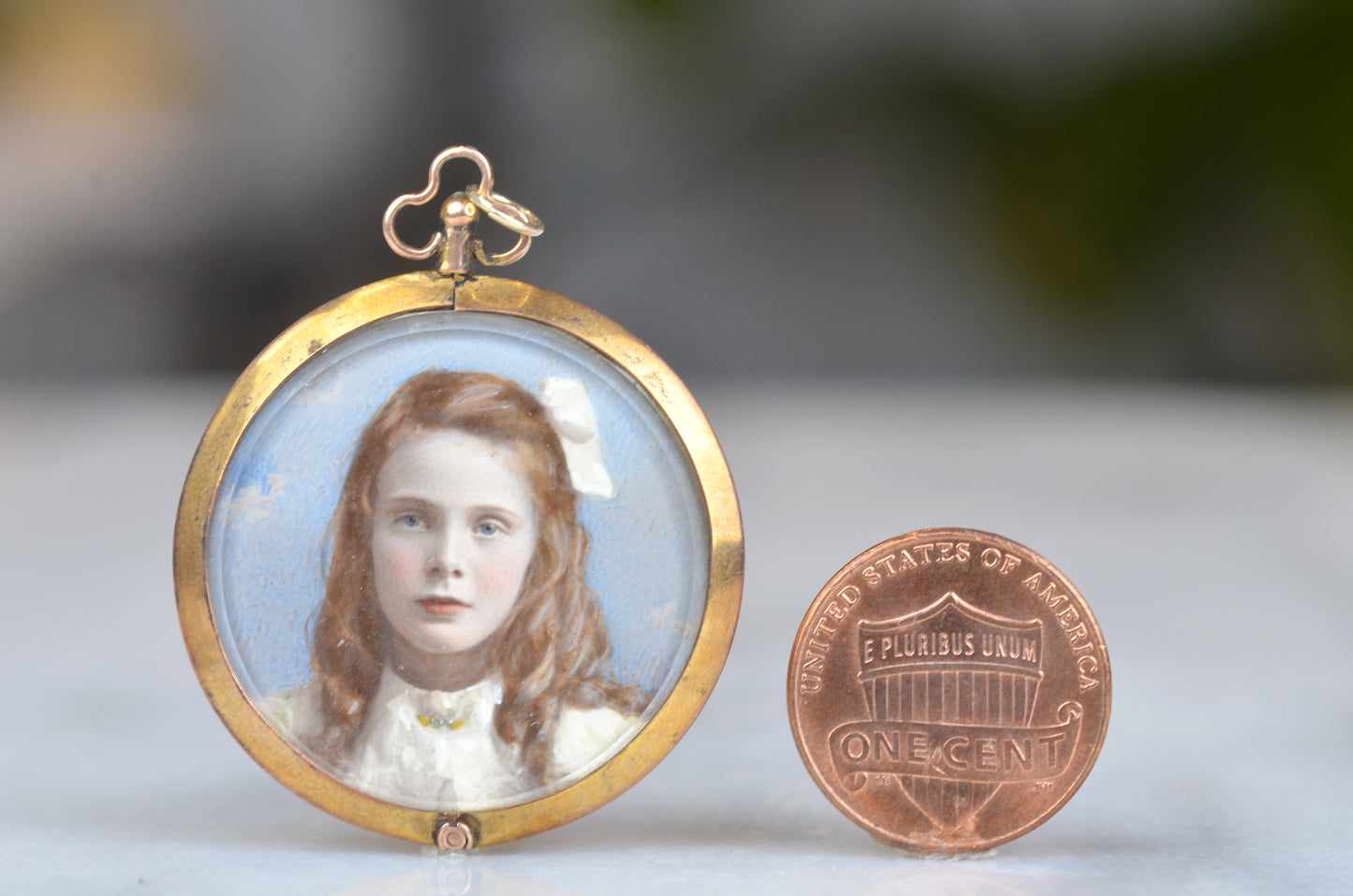 Minimal Antique Glass Locket