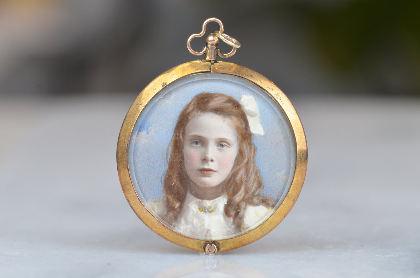 Minimal Antique Glass Locket