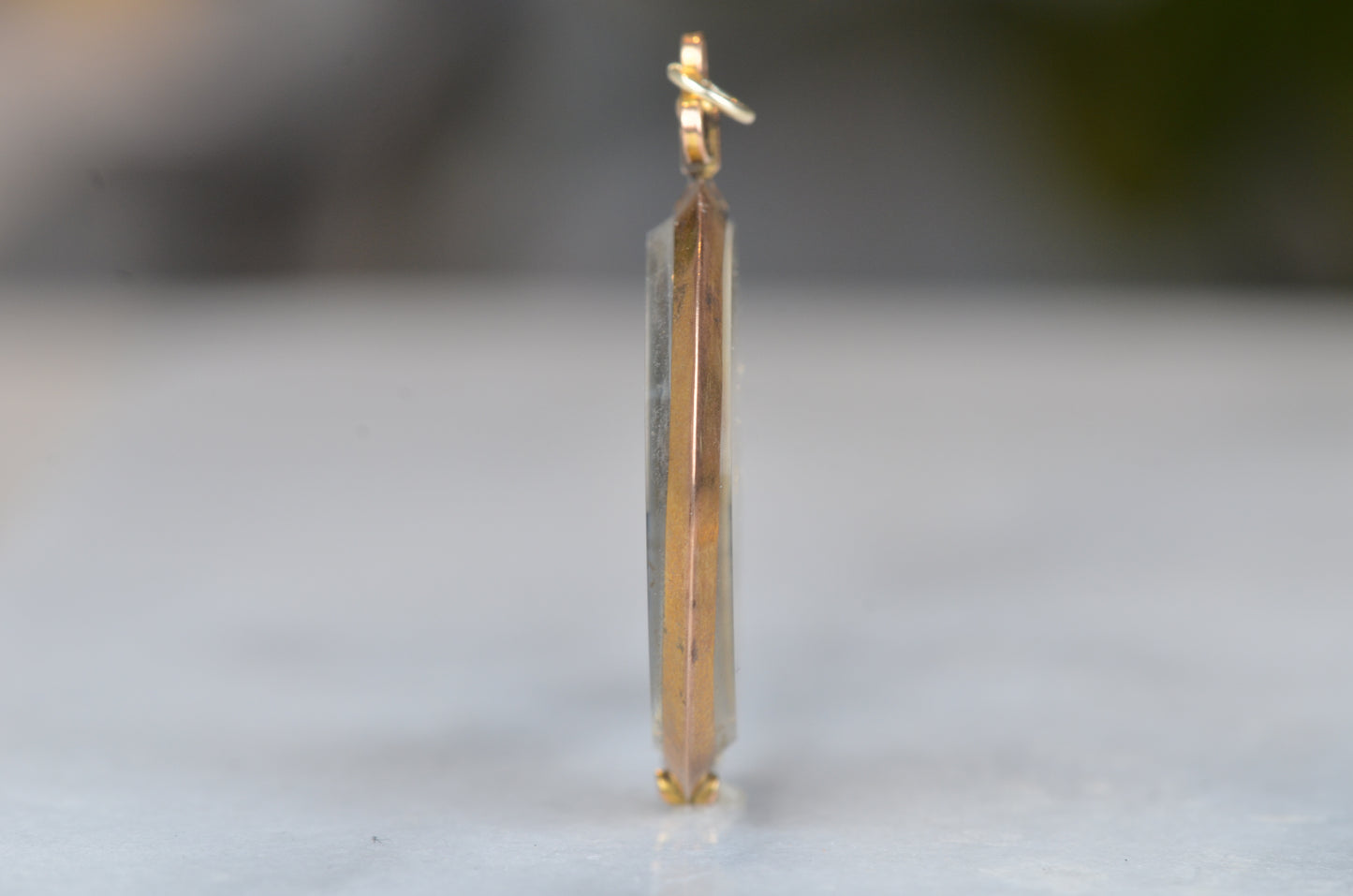 Minimal Antique Glass Locket