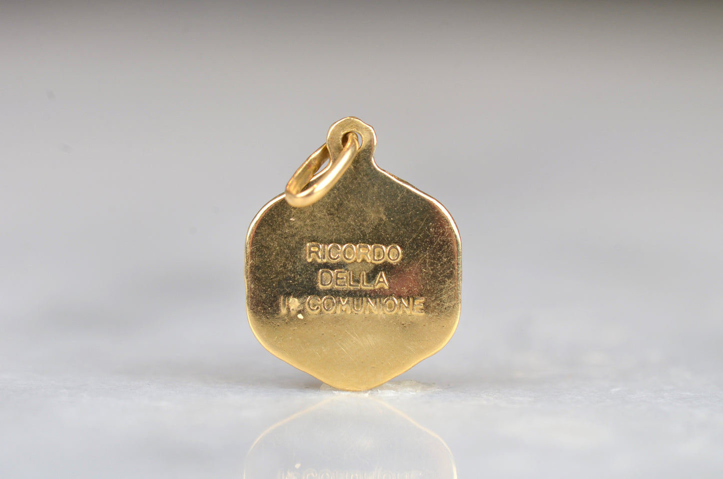Detailed Vintage First Communion Medallion
