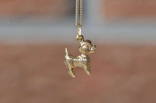 Petite Vintage Poodle Charm