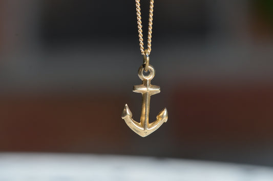 Petite Vintage Anchor Charm