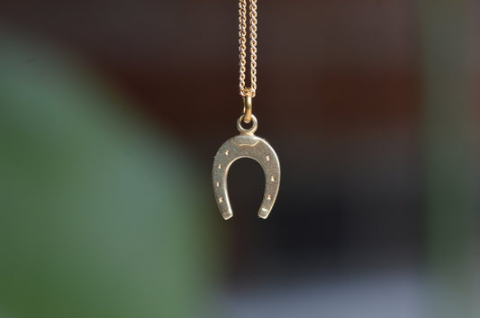Petite Vintage Lucky Horseshoe Charm