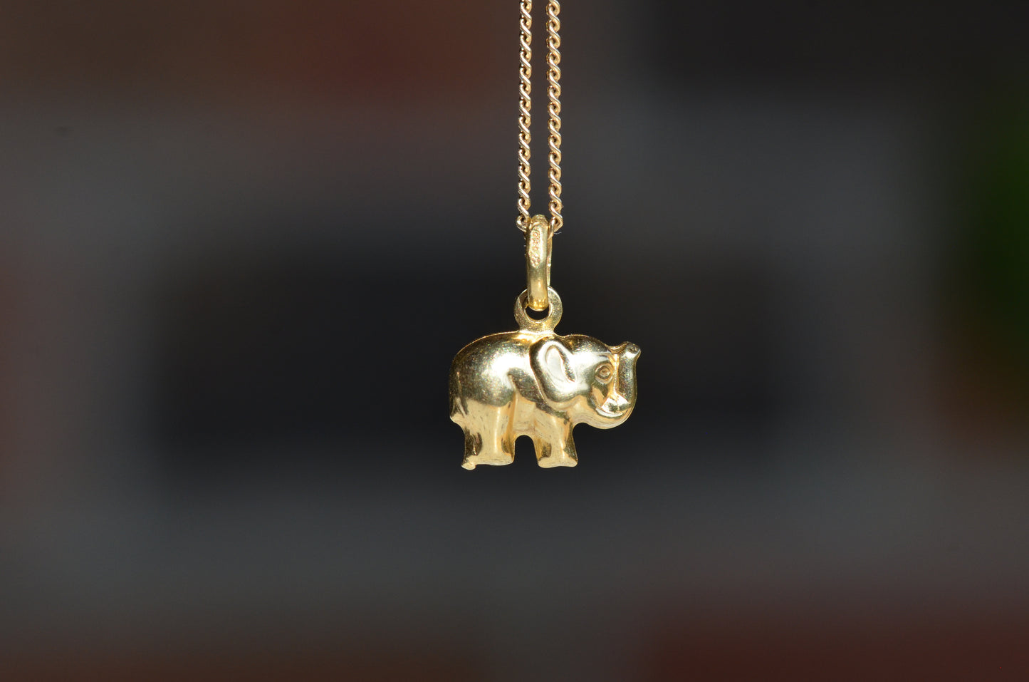 Petite Gold Elephant Charm