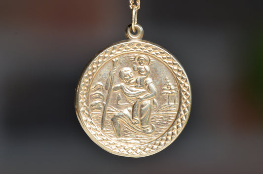 Lightweight Textured St. Christopher Charm