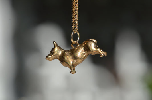 Darling Vintage Corgi Charm