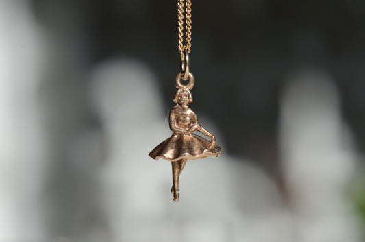 Poised Vintage Ballerina Charm