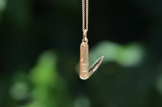 Sleek Vintage Pocketknife Charm