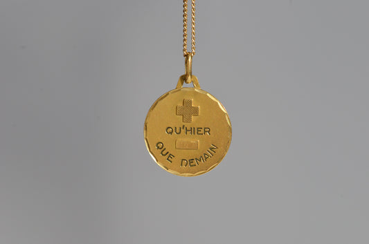 Unique Vintage Médaille d'Amour Pendant