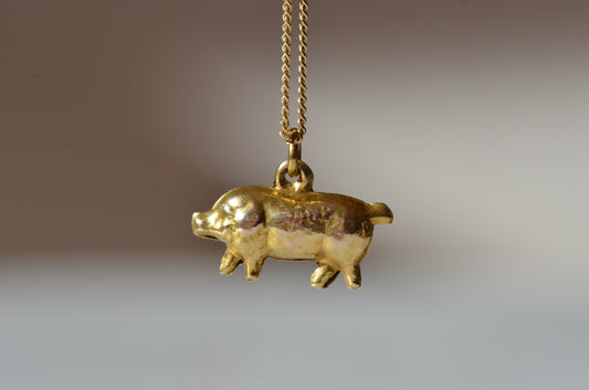 Vintage Lucky Pig Charm