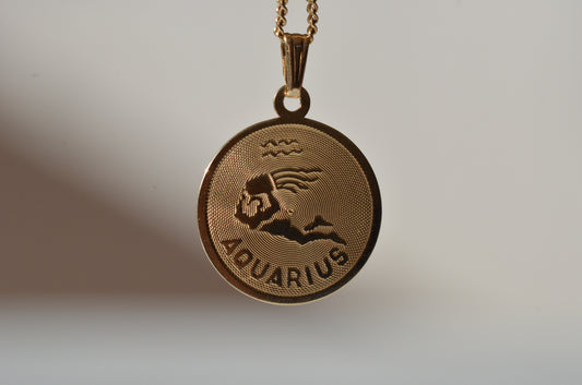 Classic Vintage Aquarius Pendant