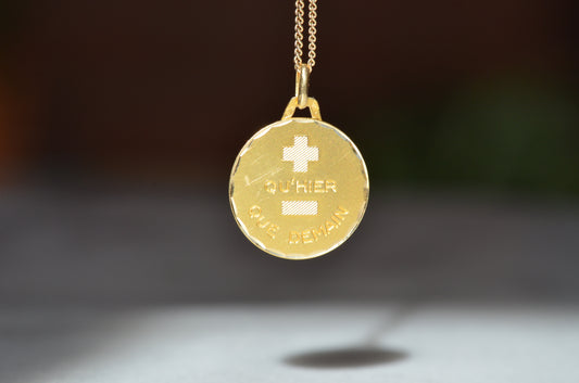 Unique Vintage Médaille d'Amour Pendant