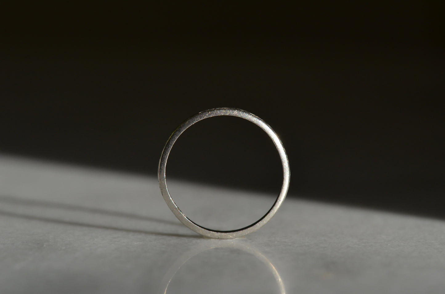Petite Art Deco Platinum Engraved Ring