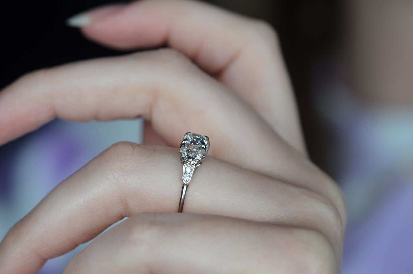 Striking Diamond Engagement Ring Nov '38