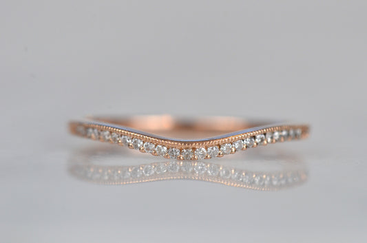 Dainty Dipped Estate Diamond Band