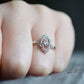 Dainty Rose Cut Diamond Ring