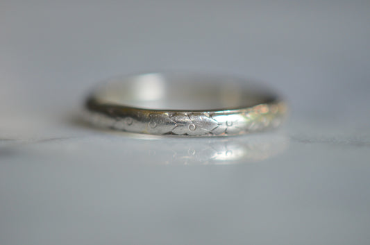 Historical Art Deco Wedding Band 9-30-1929