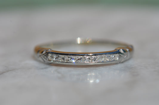 Stunning Art Deco French Cut Half Eternity