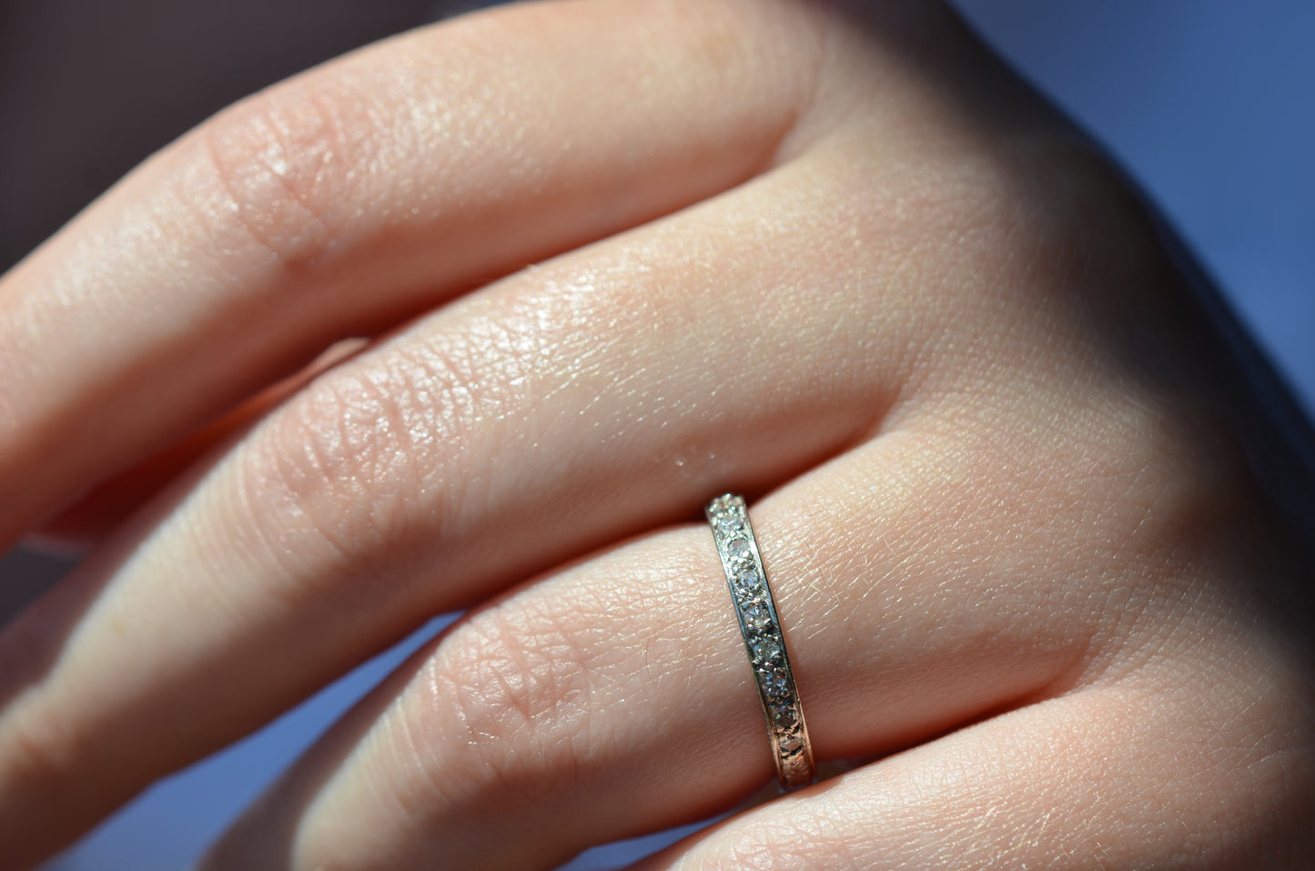 Charming Art Deco Single Cut Eternity Ring