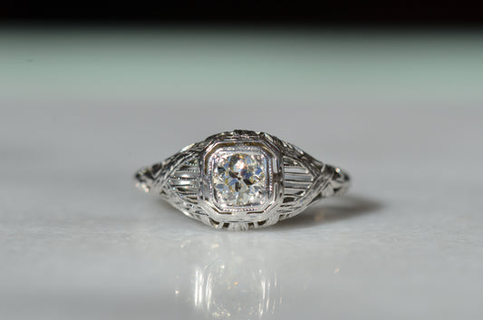 Scintillating Art Deco Diamond Ring