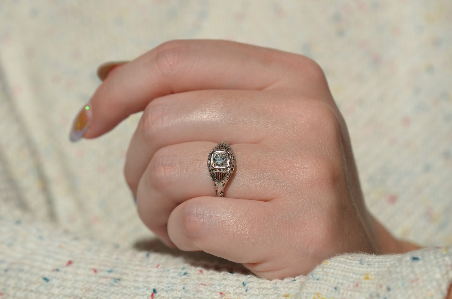 Scintillating Art Deco Diamond Ring