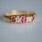 Vibrant Victorian Five-Stone Ruby and Diamond Ring