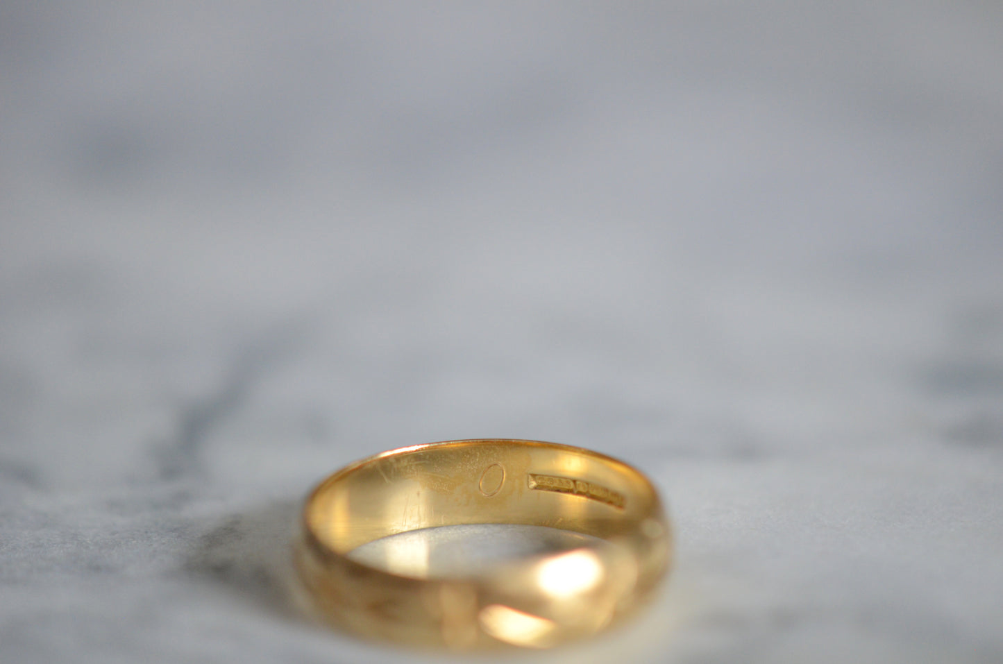 Vintage Engraved Eternity Band Yellow Gold