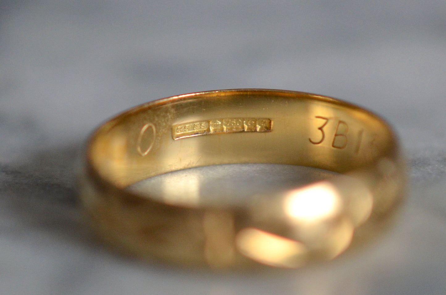 Vintage Engraved Eternity Band Yellow Gold