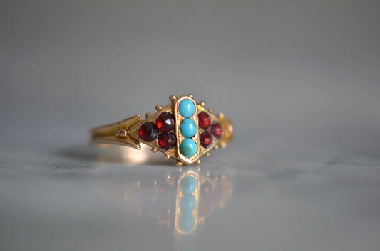 Victorian Etruscan Revival Ring 1869