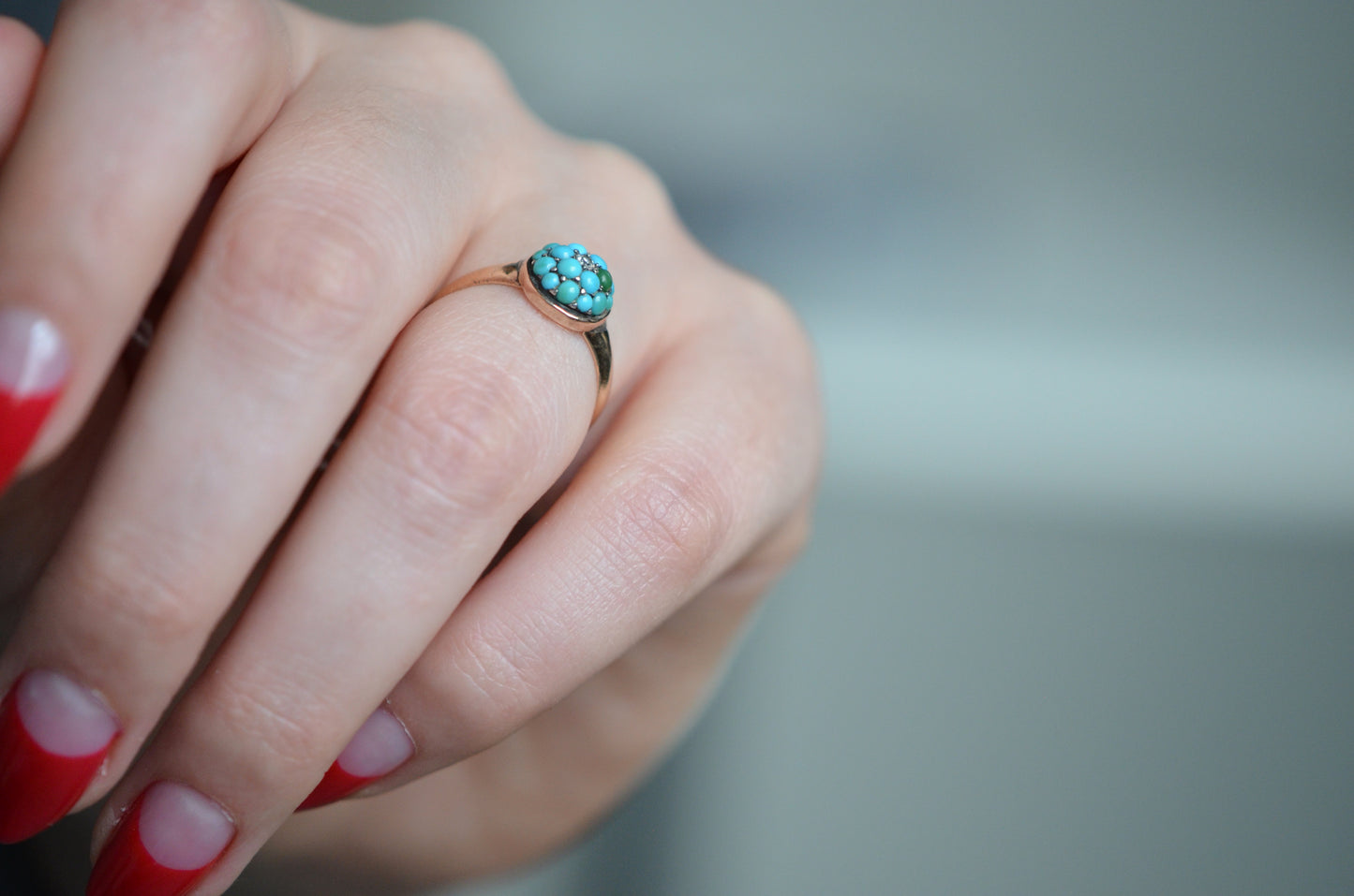Petite Turquoise Bombe Ring