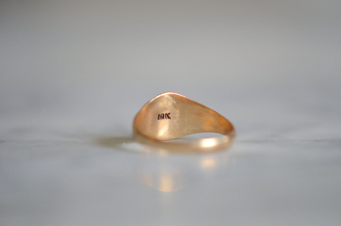 Delicate Victorian Forget-Me-Not Signet Ring