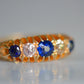 Outstanding Sapphire and Diamond Five Stone Ring