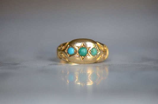Bright Turquoise Gypsy Ring 1918