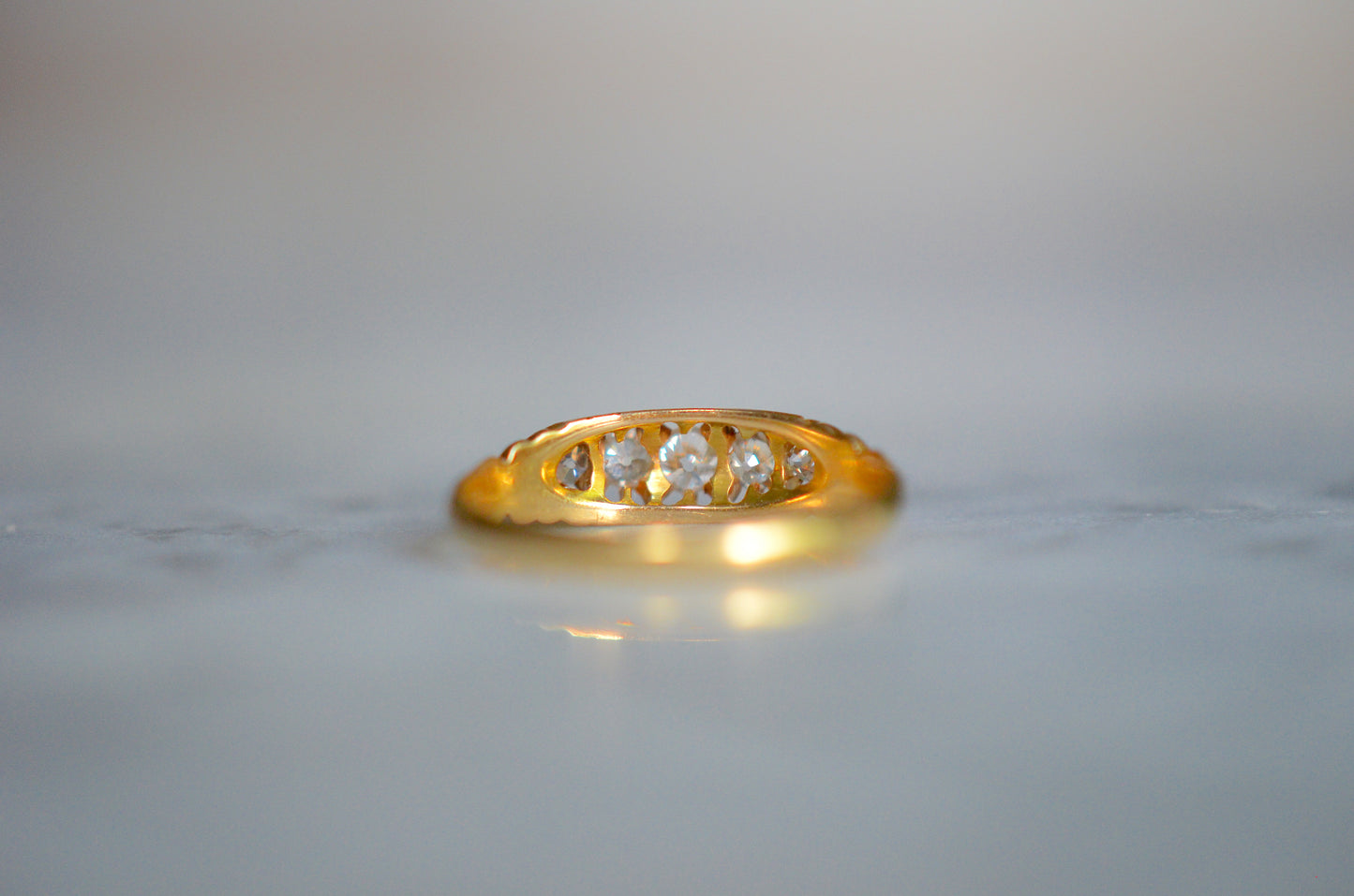 Sublime Victorian Five Diamond Ring