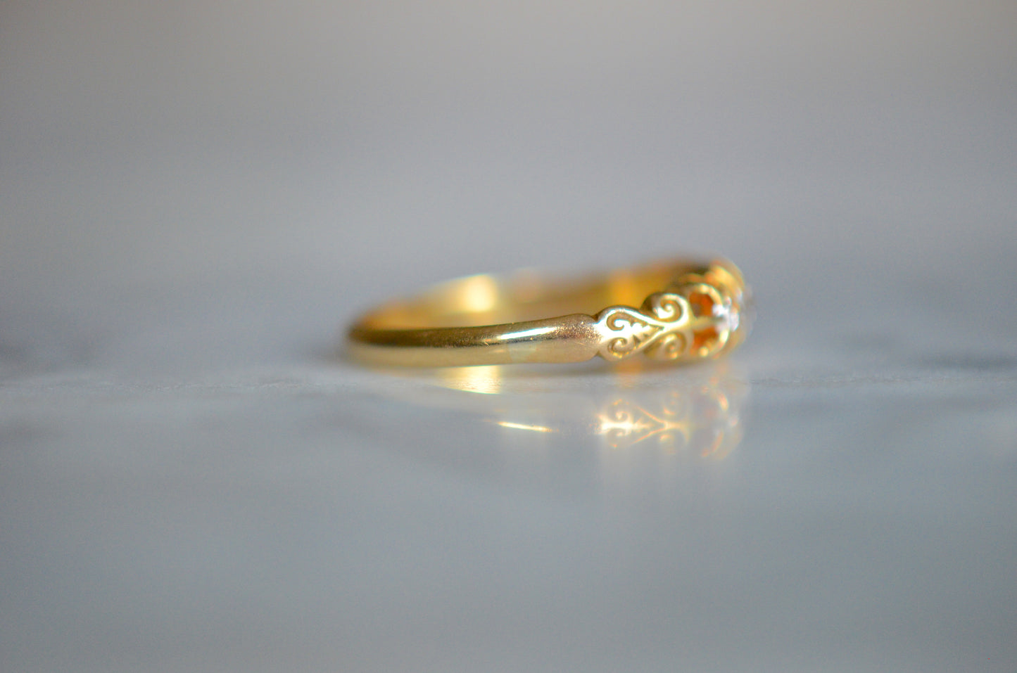 Sublime Victorian Five Diamond Ring