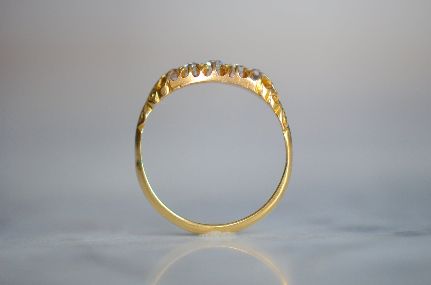 Sublime Victorian Five Diamond Ring